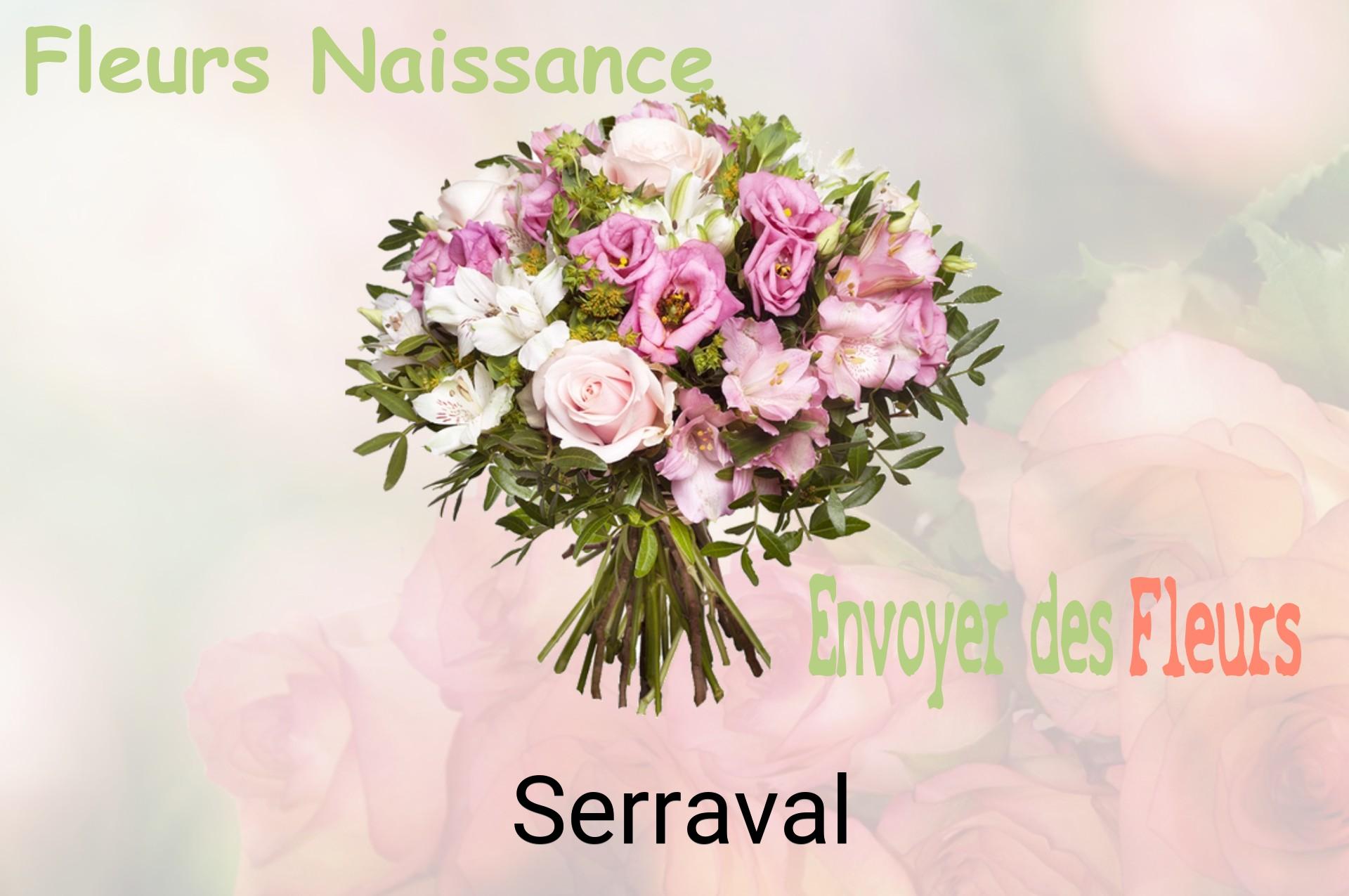 Bouquet de fleurs de naissance livré à Serraval