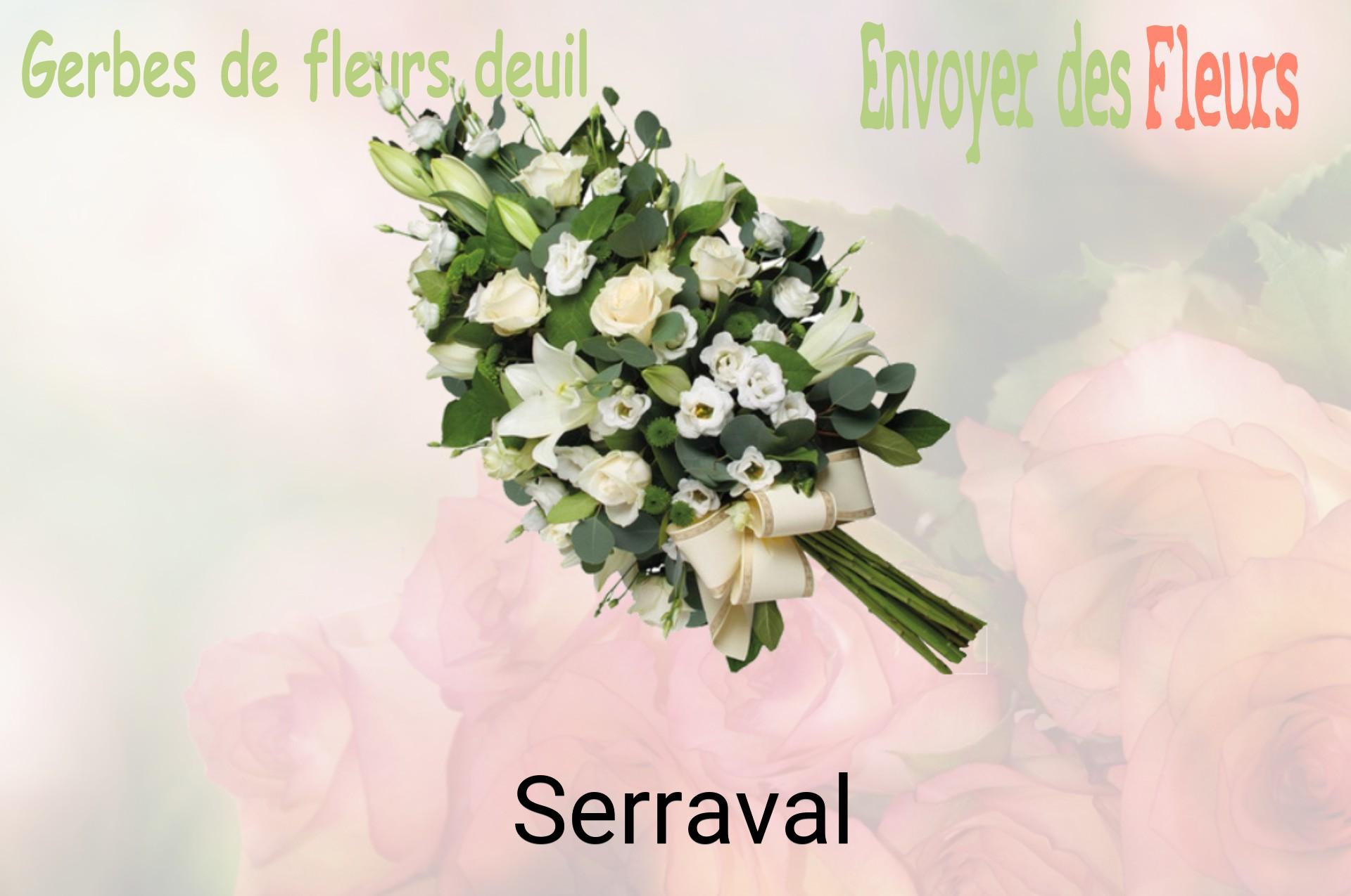 Gerbe de fleurs de deuil livrée à Serraval